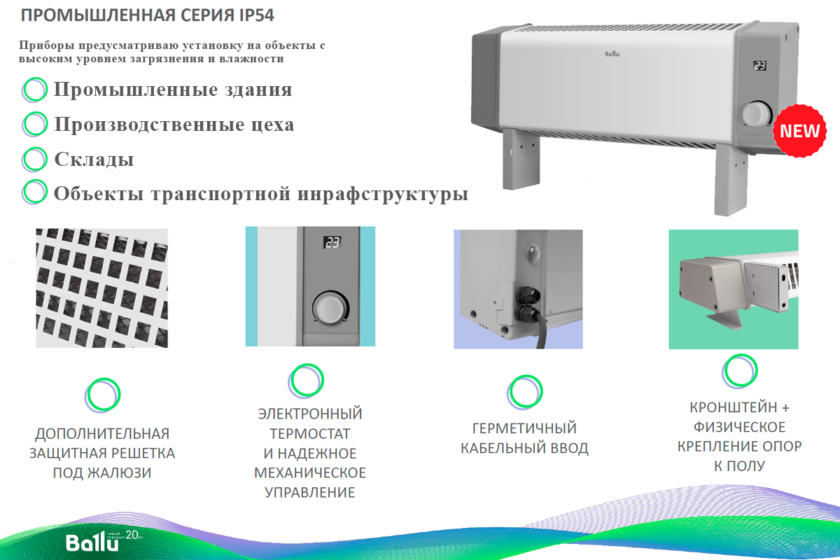 Представляем конвекторы электрические Ballu IP 54