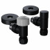 Набор термостатический угловой Royal Thermo Design Pro 15мм М30х1,5 (Черный)