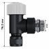 Набор термостатический угловой Royal Thermo Design Pro 15мм М30х1,5 (Черный)