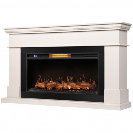 Каминокомплект: Очаг Royal Thermo Aurora RTFP/P-AR40LS, портал California 42/40/36, молочный