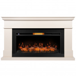 Каминокомплект: Очаг Royal Thermo Aurora RTFP/P-AR40LS, портал California 42/40/36, молочный