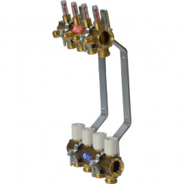 Комплект коллекторного узла Giacomini 1" x 3/4"E /4, R553KY064