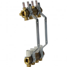 Комплект коллекторного узла Giacomini 1" x 3/4"E /4, R553KY064