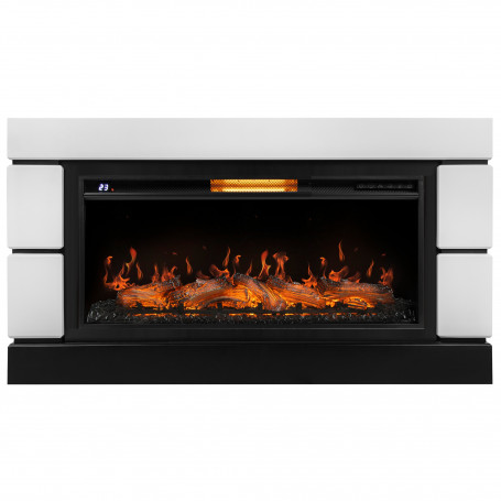 Каминокомплект: Очаг Royal Thermo Aurora RTFP/P-AR40LS, портал Moderno 42/40/36, белый