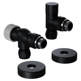Набор термостатический осевой Royal Thermo Design Pro 15мм М30х1,5 (Черный)