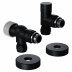 Набор термостатический осевой Royal Thermo Design Pro 15мм М30х1,5 (Черный)