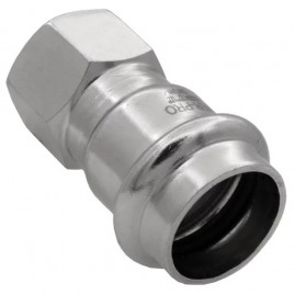 Соединитель VIEIR прямой нерж. сталь с вн.р. 22×1/2" VER-PRO (70/5)