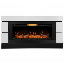Каминокомплект: Очаг Royal Thermo Aurora RTFP/P-AR40LS, портал Moderno 42/40/36, белый, р/в