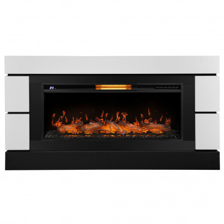 Каминокомплект: Очаг Royal Thermo Aurora RTFP/P-AR40LS, портал Moderno 42/40/36, белый, р/в