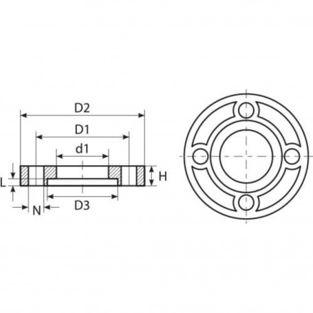 Фланец TEBO бел. PP-R пластиковый 63 (63 PN10/Ду 50) (3/36), арт. 030090904