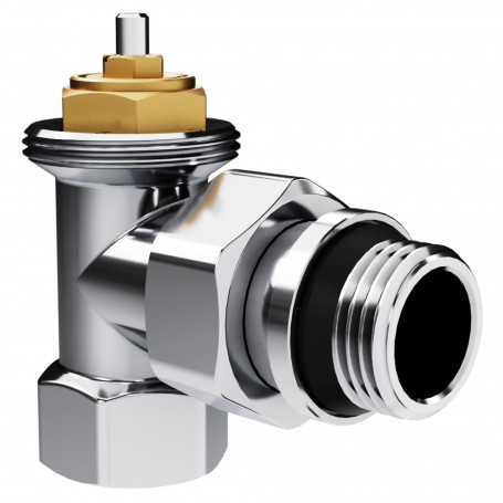 Набор термостатический угловой Royal Thermo Design 1/2"М30х1,5 (Хром)