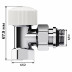 Набор термостатический угловой Royal Thermo Design 1/2"М30х1,5 (Хром)
