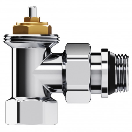 Набор термостатический угловой Royal Thermo Design 1/2"М30х1,5 (Хром)