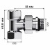 Набор термостатический угловой Royal Thermo Design 1/2"М30х1,5 (Хром)