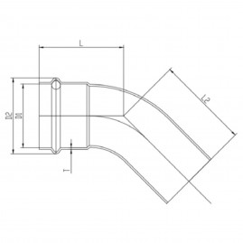 Уголок VIEIR 45 град. нерж. сталь 22а×22 VER-PRO (50/5)