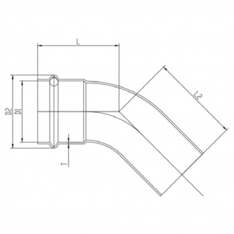 Уголок VIEIR 45 град. нерж. сталь 22а×22 VER-PRO (50/5)
