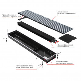 Конвектор внутрипольный Royal Thermo ATRIUM-110/250/800-DG-U-LB
