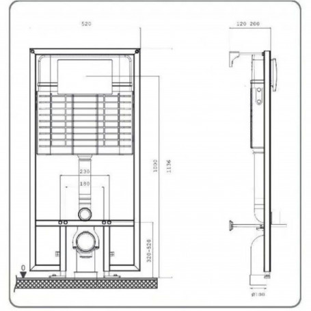 Инсталляция BETTOSERB SAVA FIX SLIM, клавиша смыва COOL, хром. глянец, SET40006469