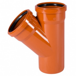 Тройник Ostendorf 110/110x45гр. KGEA наруж.кан. PVC цв.рыжий