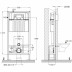 Инсталляция для унитаза BETTOSERB sava free standing, клавиша смыва хром матовый квадр.