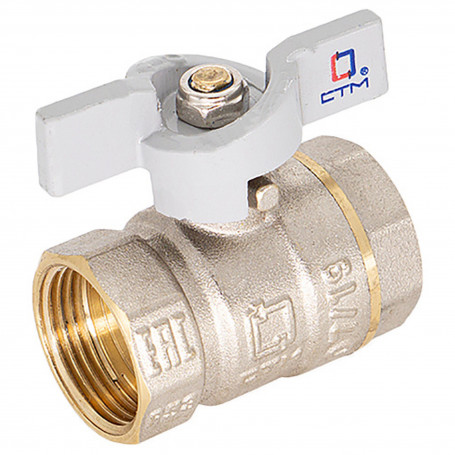 Кран шар. для воды 1/2" г/г бабочка CTM СТАНДАРТ CWFFB012