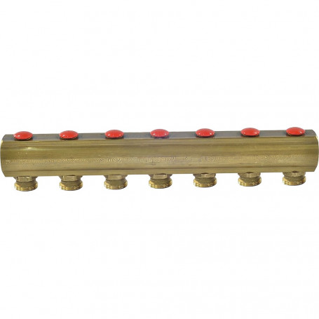 Коллектор Giacomini с отсечными клапанами 1" x 3/4"E /7, R553SY047