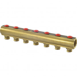 Коллектор Giacomini с отсечными клапанами 1" x 3/4"E /7, R553SY047