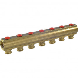 Коллектор Giacomini с отсечными клапанами 1" x 3/4"E /7, R553SY047