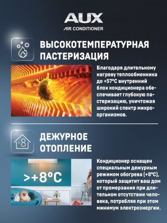 Настенная сплит-система AUX ASW-H12A4/BA-R2DI + AS-H12A4/BA-R2DI, белый