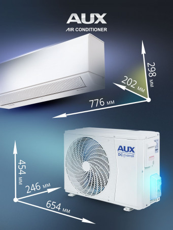 Настенная сплит-система AUX ASW-H12A4/BA-R2DI + AS-H12A4/BA-R2DI, белый