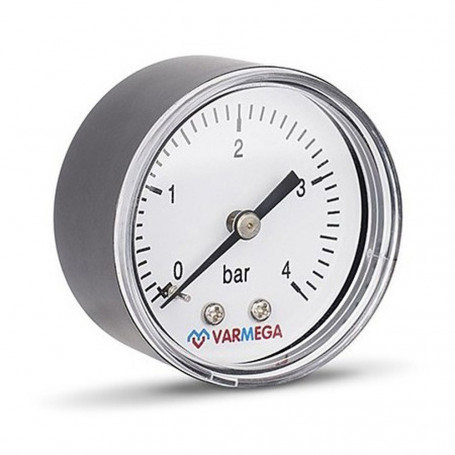 Манометр VARMEGA аксиальный 50 мм, 4 бар, 1/4", VMMT08-500402