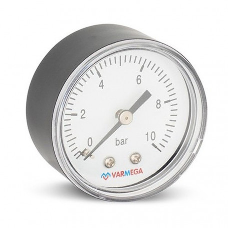 Манометр VARMEGA аксиальный 50 мм, 10 бар, 1/4", VMMT08-501002