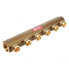 Коллектор Giacomini с отсечными клапанами 1" x 3/4"E /9, R553SY049