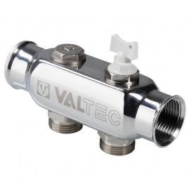 Коллектор из нержавеющей стали 2 вых 1" * 3/4" (VTc.505.SS.060502) (Valtec) 50мм