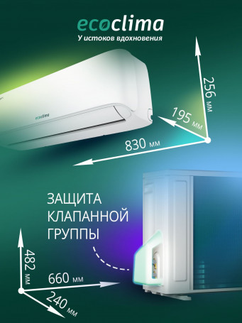 Настенная сплит-система Ecoclima ECW-HE07/BB-4R2 + EC-HE07/B-4R2, белый