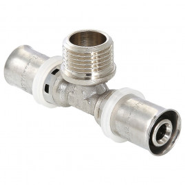 Пресс-тройник с НР 20*3/4"наружняя резьба (Valtec) VTm.233