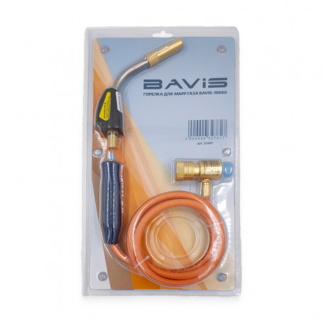 Горелка для MAPP газа BAVIS-1S660 со шлангом (пьезоподжиг)