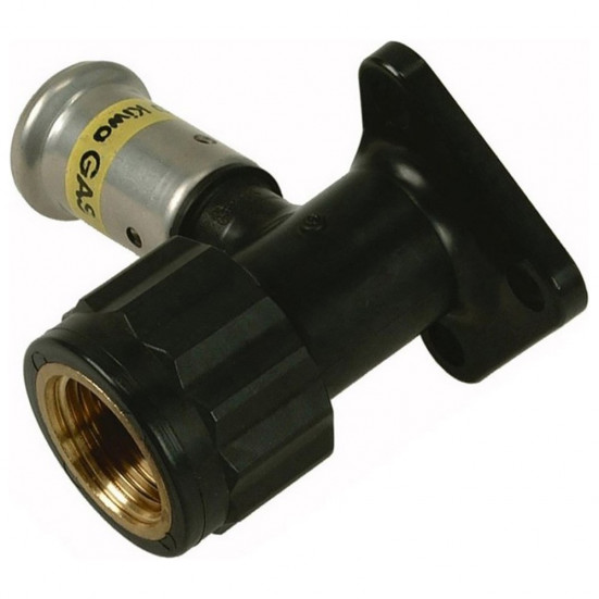 Водорозетка HENCO ВР c черной заглушкой BP04 1/2", ПВДФ пресс (газ), 20x1/2" (56 мм)
