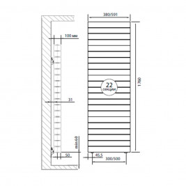 Радиатор Royal Thermo PianoForte Tower Noir Sable - 22 секц.