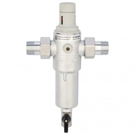 Фильтр сетчатый VARMEGA промывной, комбинированный 3/4", PN25, для ГВС и ХВС, VM22902