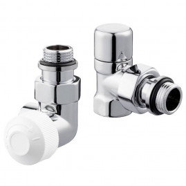 Набор термостатический для радиатора трехосевой Royal Thermo Design 1/2"М30х1,5 (Хром)