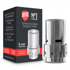 Набор термостатический прямой Royal Thermo Design 1/2" Click (Хром) с термоголовкой Design (Хром)