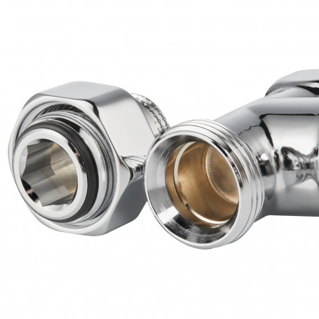 Набор термостатический для радиатора осевой Royal Thermo Design Pro 15 мм М30х1,5 (Хром)